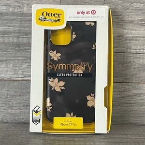IPhone 11 Pro Phone Case OtterBox Black Rose Gold Floral Case Sleek Protection